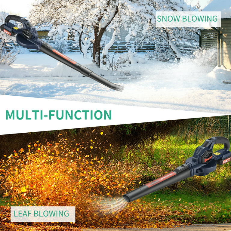  SHOP·AIR Cordless Leaf Blower & Vacuum, 2-IN-1 20V Leaf Blower  with 7 Adjustable Speeds, 160CFM/100MPH Strong Power, Lightweight Handheld  Blower for Lawn Care, Snow, Dust, Battery and Charger Included : Patio