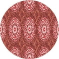 thumbnail image 1 of Ahgly Company Tapis Rond Lavable en Machine Intérieur Transitionnel Rouge, 5 Pieds Rond, 1 of 7
