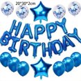 thumbnail image 2 of Juego de decoración de globos de feliz cumpleaños, globos con letras de aluminio, pancarta, globos de estrellas con lentejuelas para decoración de fiesta, 2 of 5