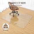 thumbnail image 3 of Royalbelle 55x46Inch Tempered Glass Chair Mat, 1000 Lbs Capacity, Transparent, 3 of 8