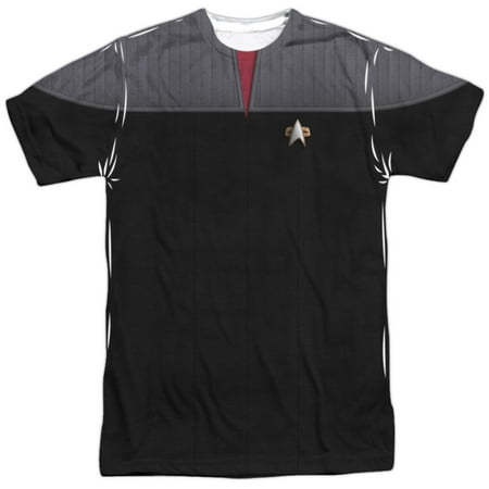 Star Trek The Next Generation TNG Movie Command Uniform Mens Sublimation Shirt