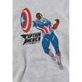 thumbnail image 3 of Captain America Chandail à Capuchon à Capuche pour Garçons/filles Sam Wilson Doodle Heather, 3 of 5