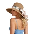 thumbnail image 3 of XINPING Women's Beaded Straw Sun Hat, Wide Brim UV Protection Beach Vacation Hat with Colorful Bead Detail for Stylish Summer Wear and Travel, 3 of 6