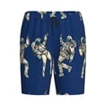 thumbnail image 4 of Wukai Disco party Astronaut Dancing Men’s Short Pajama Pants With Pockets Soft Sleep Pj Shorts for Men-4X-Large, 4 of 6