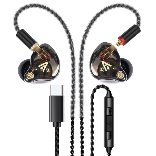 Auriculares con cable Audiovance Vibes 202MC HiFi con micrófono USB-C plateados