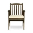 thumbnail image 5 of GDF Studio Keegan Outdoor Acacia Wood Dining Chairs with Cushion, Set of 2, Gray and Cream, 5 of 8
