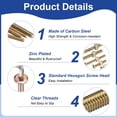 thumbnail image 3 of 5 Pack M8x110mm Hex Socket Head Screws Bolt with Barrel Nuts & M5 Wrench, 3 of 7