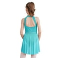 thumbnail image 2 of Kaerm Robe de Danse Lyrique Sans Manches pour Filles, Robe de Patinage Artistique, Justaucorps de Gymnastique Vert&Noir 14, 2 of 7