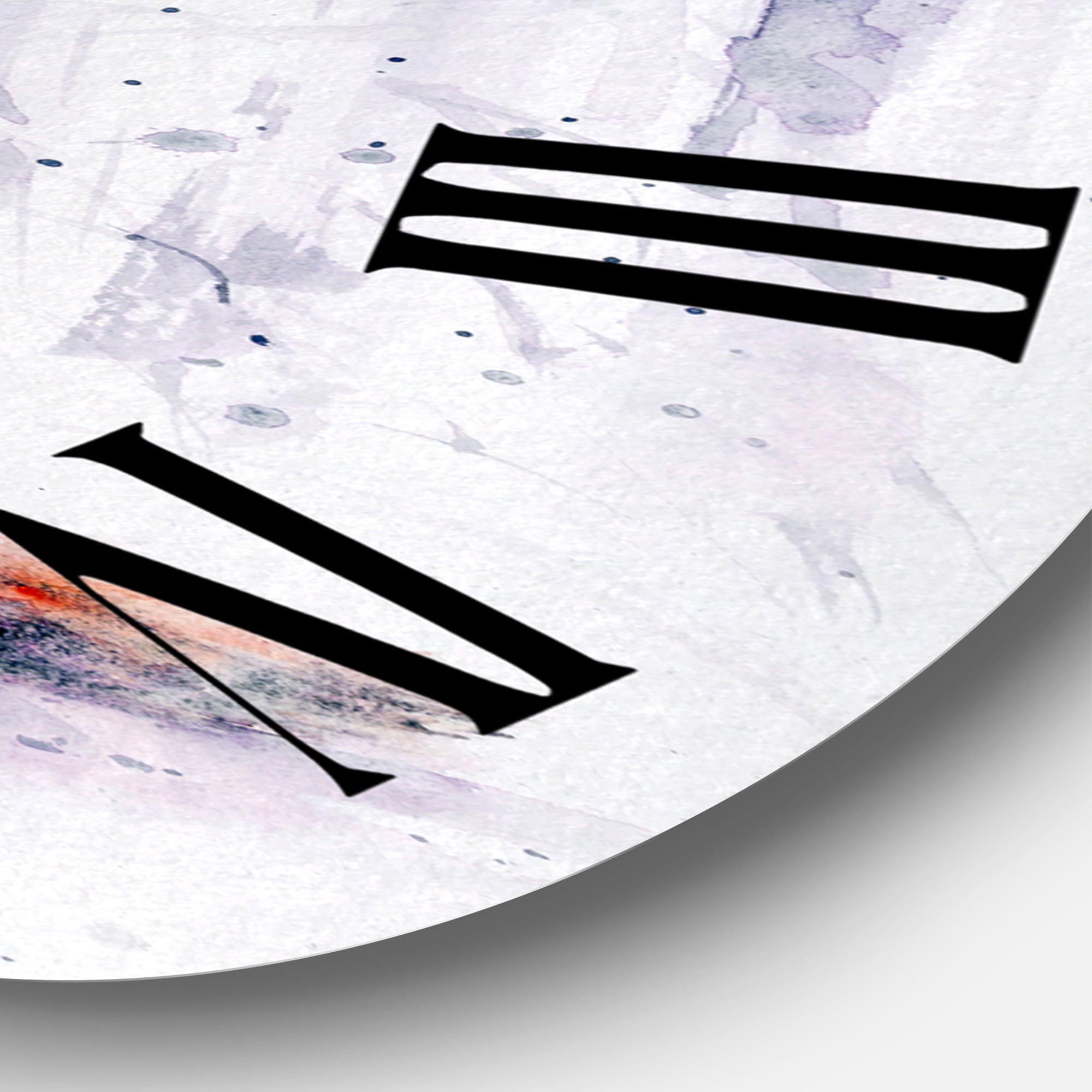 Designart 'Red Fox Running In White Snow Ii' Farmhouse Wall Clock