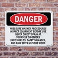 thumbnail image 5 of Pressure Washer Procedures Inspect Equipment OSHA Danger Aluminum Sign 24 Inch x 18 Inch - 10 Pack, 5 of 8