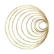 thumbnail image 2 of Inteprter 10 unidades/juego de anillos de atrapasueños dorados de diferentes tamaños, aros de macramé artesanales, aro artesanal DIY, accesorios de Kits de decoración para fiestas Inteprter HA1526-00B, 2 of 6