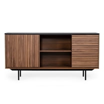 Modrest Maggie - Modern Walnut and Grey Buffet