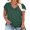 Green, variant on Langwyqu Womens Plus Size T Shirts Casual Loose Solid Color Tee