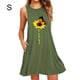thumbnail image 1 of Vestido Corto Sin Mangas Chaleco Midi Vestido Mujer Estampado Trajes De Verano, Verde, S tholdsy AP002125-41, 1 of 5