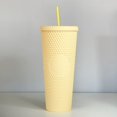 thumbnail image 1 of Non-Branded Studded Tumbler (24 oz, Matte Pale Yellow), 1 of 1
