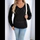 thumbnail image 4 of Suéter de Crochet para Mujer, Top de Larga Calada, Conjuntos de Otoño, Moda Negro M, 4 of 10
