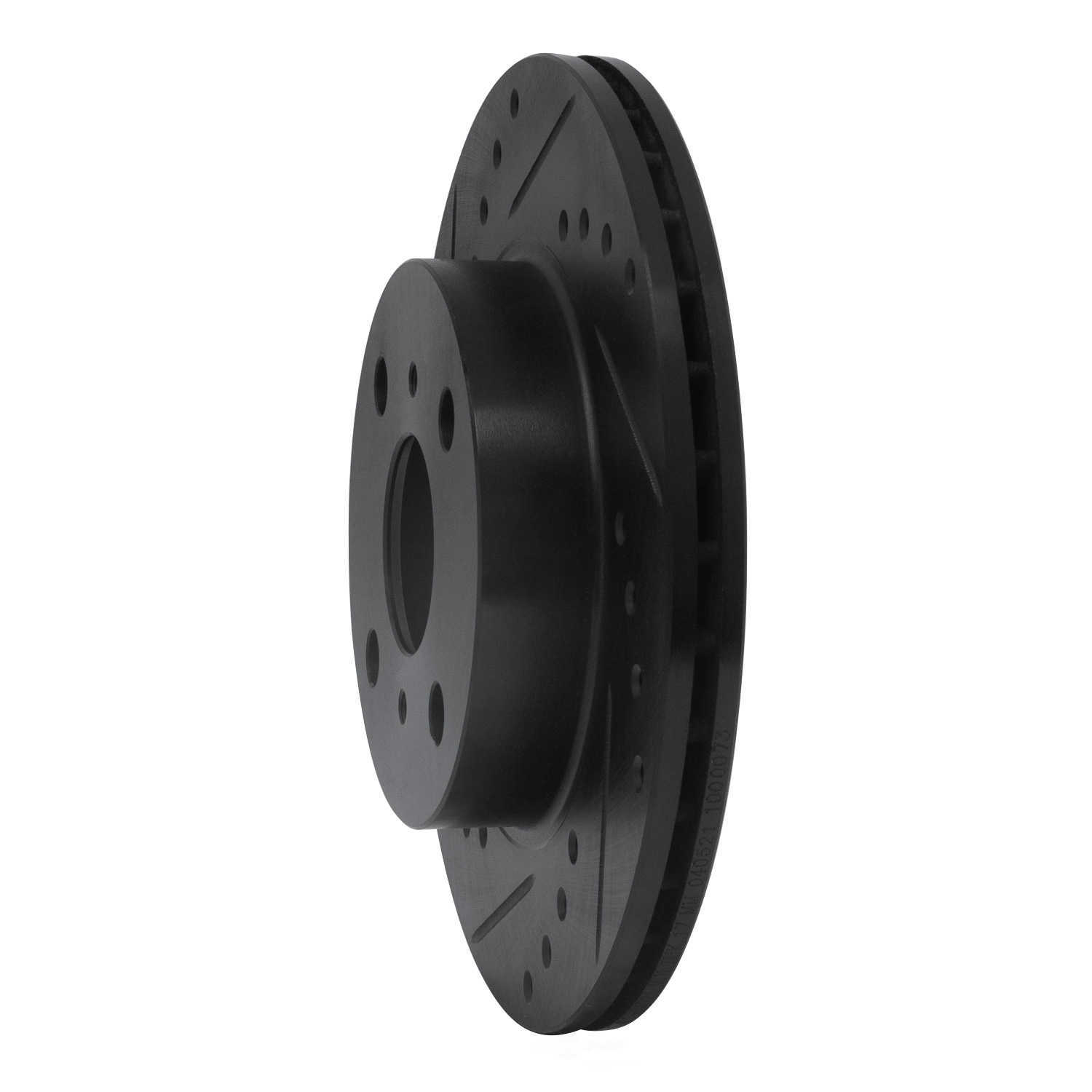 Dynamic Friction Company 633-76021L DFC Brake Rotor - Drilled And Slotted - Black
