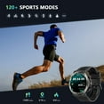 thumbnail image 5 of Blackview Military Smart Watch for Men, 1.45" HD Rugged Smartwatch with Calls, LED Flashlight, Compass, 100+ Sports Modes, 960mAh Battery, Waterproof, Compatible with iPhone Android, Khaki,Black, 5 of 12