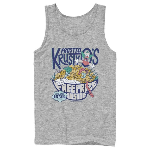 Men's The Simpsons Frosted Krusty O's  Tank Top Athletic Heather 2X Large