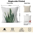 thumbnail image 5 of 20x20 inches 4pcs Tropical Leaves Linen Pillow Covers Green Plant Leaves Palm Succulents Modern Farmhouse Square Throw Pillow Case Home Decorative for Sofa Bedroom Office Living Room, 5 of 5
