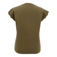 thumbnail image 3 of Blusa George para Mujer Cuello Redondo, Manga Corta con Eylet Camello Talla CH, 3 of 4