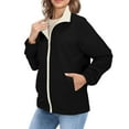 thumbnail image 2 of Breezora Womens Color Block Wind Resistant Lightweight Jacket Water Repellent Utility Anorak Jacket M Size Black, 2 of 9