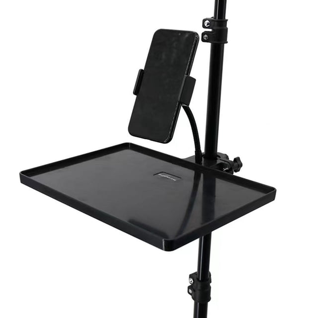 Bandeja de soporte para micrófono perfecl con clip ajustable para trípode de transmisión grande
