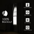 thumbnail image 2 of 100% Blackout Curtains 108 inch Long for Bedroom with Black Liner, 2 Thick Layers Total Blackout Thermal Insulated Grommet Window Curtains 2 Panels Set (Forest Green, 52 x 108 Inch), 2 of 7