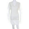 Pre-owned|Philosophy Womens Short Sleeve Sheer Overlay Striped Swing Dress Beige Size 6LL1