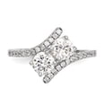 thumbnail image 4 of White Sterling Silver Ring Band Fashion Open Back Cubic Zirconia CZ Round Clear, 4 of 4