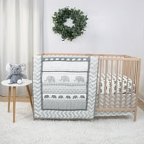 The Peanutshell Fairytale Forest Baby Crib Bedding Set and Stuffie Plush Toy, 4-Piece Set