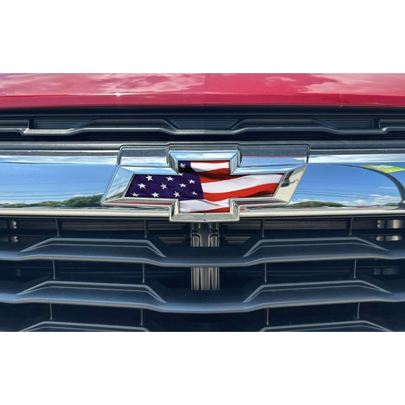 Chevy Blazer American Flag Grille Gate Bowtie Overlay Decals 2019-2026 Set of 2