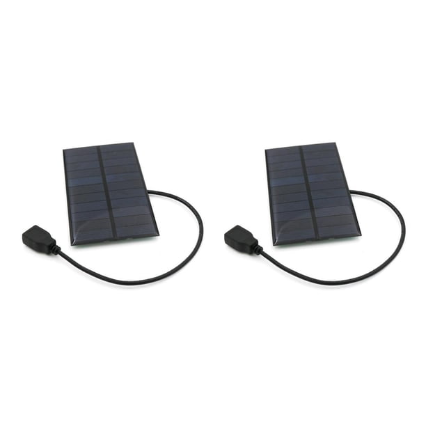 Wosthever Banco de energía con Panel Solar de 1,65 W, de teléfono inteligente USB, dispositivo de placa de carga portátil para 2piezas