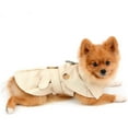 thumbnail image 4 of UOSIA Pet Trench Coat for Small Dogs Windproof Fashion Jacket Belted Dog Clothes, 4 of 8