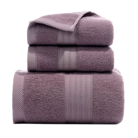 

3PCS Set Absorbent Soft Cotton Towel Set Face Hand Bath Towel Bathroom Towels