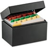 Steelmaster, MMF263534BLA, Heavy-duty Steel Card File Box, 1 Each, Black