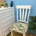thumbnail image 5 of Cojín para silla de retales con lazos, cojín para silla con adorno de encaje antideslizante, cojín para asiento de comedor y cocina, 5 of 5