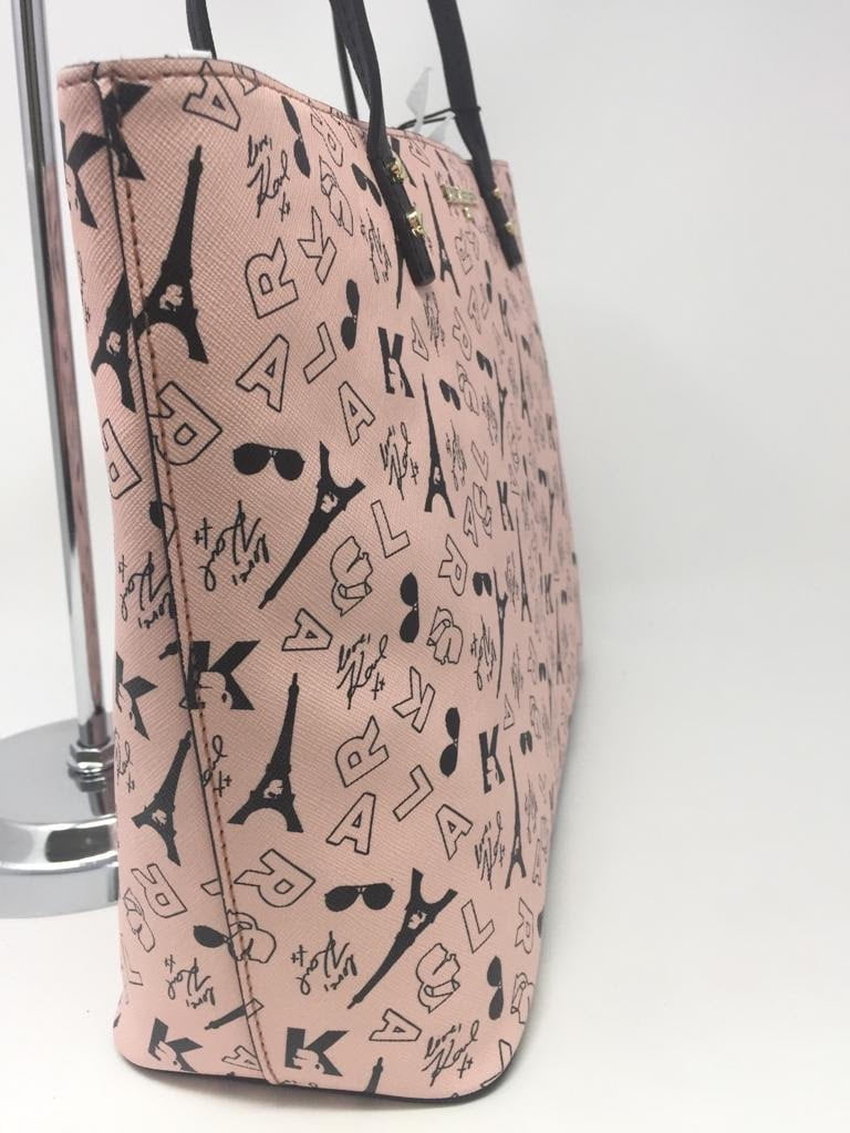Karl Lagerfeld Paris Maybelle Eiffel Pink Saffiano Leather Tote Sunglasses LH7A4448 Karl Lagerfeld Paris Maybelle Eiffel Pink Saffiano Leather Tote Sunglasses LH7A4448