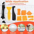 thumbnail image 6 of 33 count  Caulking Tool Kit Set 3 in 1 Caulk Remover & Grout  with Pads 2 in 1 Razor  Scraper with  Sealant Finishing Tools for Kitchen Bathroom Sink Window Floor, 6 of 6