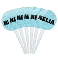 thumbnail image 1 of Nelia Cupcake Picks Toppers - Set of 6 - Blue Speckles, 1 of 1