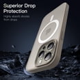 thumbnail image 4 of JETech Magnetic Case for iPhone 15 Pro 6.1-Inch Compatible with MagSafe, Translucent Matte Back Slim Shockproof Phone Cover (Natural Titanium), 4 of 6