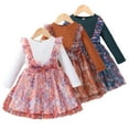 thumbnail image 2 of Chenyin 18M-6T Girls Floral Dress for Baby Toddler Casual Mesh Princess Dresses Kids Spring Autumn Long Sleeve Sundress for Girls, 2 of 9