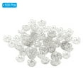 thumbnail image 3 of Uxcell Flower Bead Caps, 100Pcs 10x4mm Hollow Metal Spacer Bead End Caps Silver White, 3 of 6