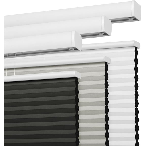 BERISSA Top Down Bottom Up Shades 1.5" Cellular Shade Magnets  Window Blind Thermal Insulated Blackout Blinds for Indoor Window Cordless Shades for Office Home(22.5" W x 48" H) Black