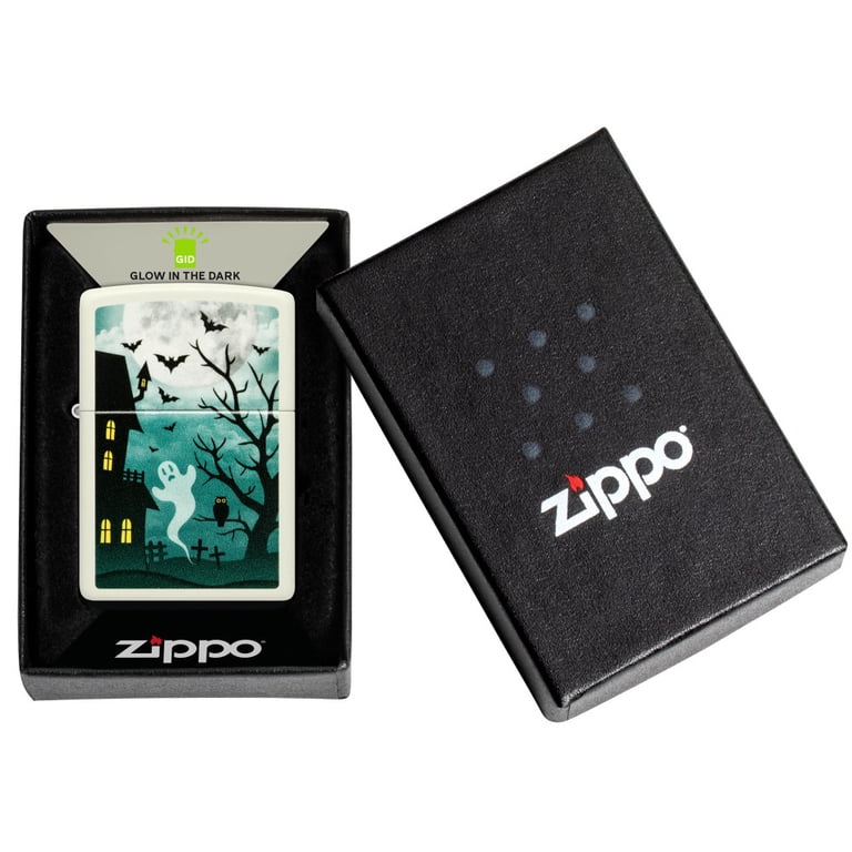 Zippo Spooky Design Glow in the Dark Green Pocket Lighter