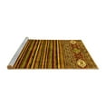 thumbnail image 2 of Ahgly Company Machine Washable Indoor Rectangle Abstract Yellow Modern Area Rugs, 6' x 9', 2 of 4