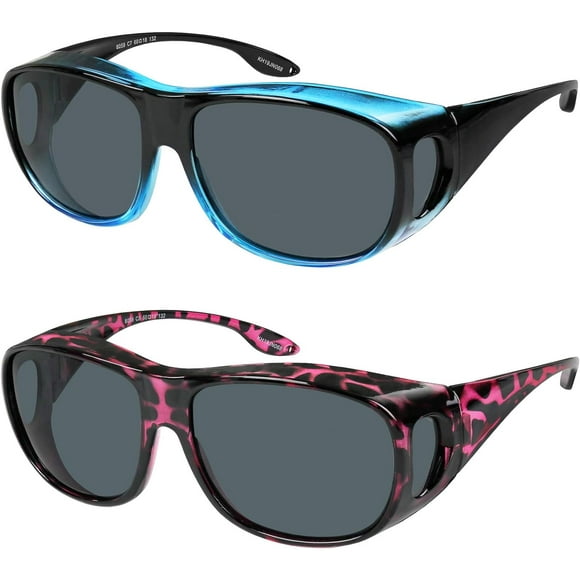 GFDYREE Fit Over Wrap Sunglasses Polarized Lens Wear Over Eyeglasses 100% UV Protection for Men and Women