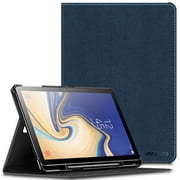 Infiland Multi-Angle Viewing Cover Case w/Built-in Pencil Holder for Samsung Galaxy Tab S4 10.5 inch SM-T830/SM-T835 2018 Tablet, Navy