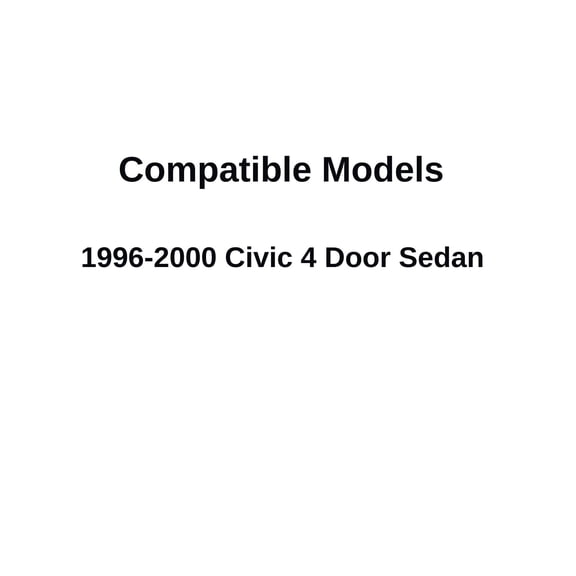 Driver Left Side Rear Door Window Door Glass Compatible with Honda Civic 4 Door Sedan 1996-2000 Models