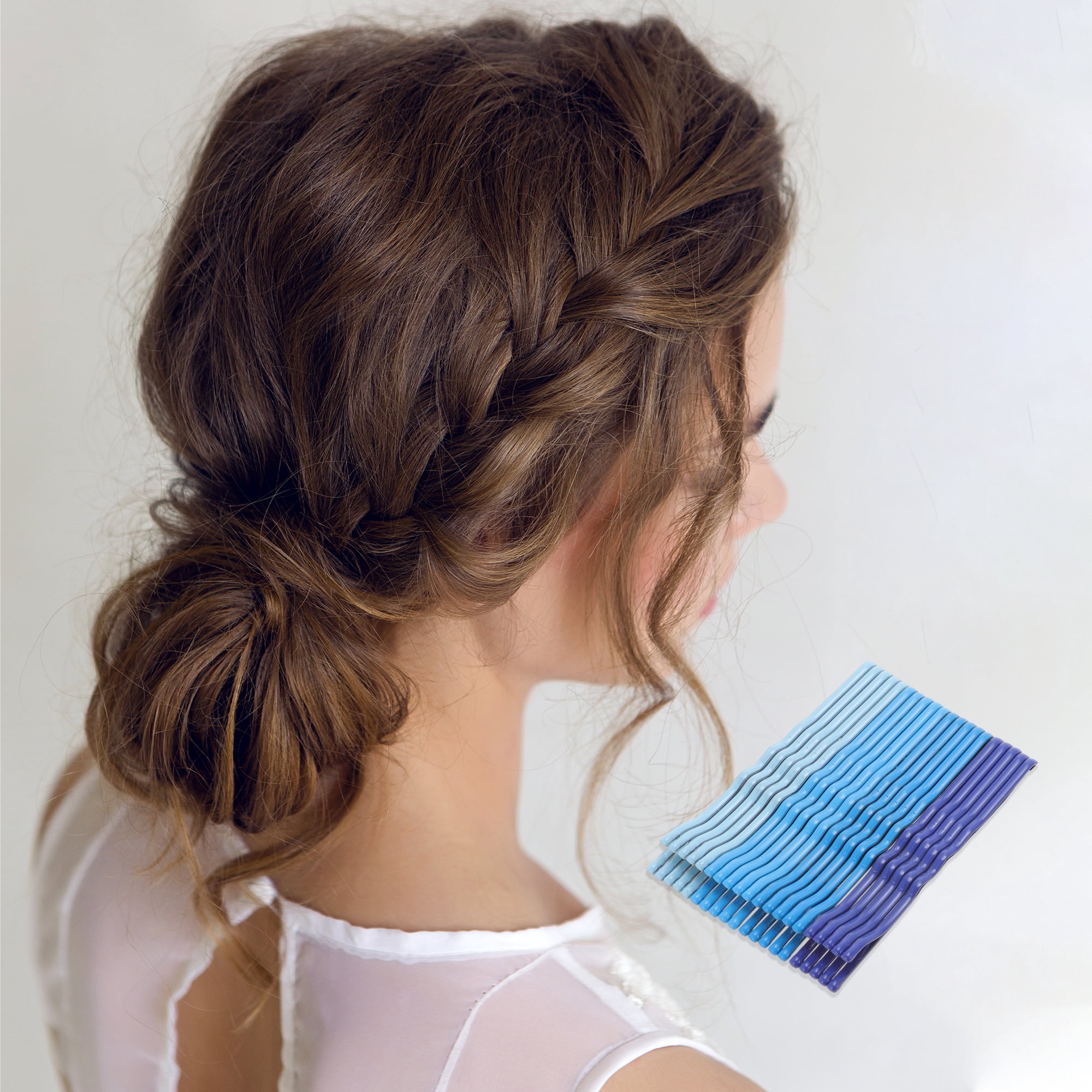 Unique Bargains 20Pcs Simple Hair Clips Hairdo Clip Set Blue